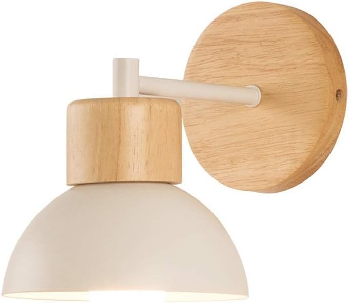 Nordic Wood Iron Shade Japandi Wandlamp HL1293