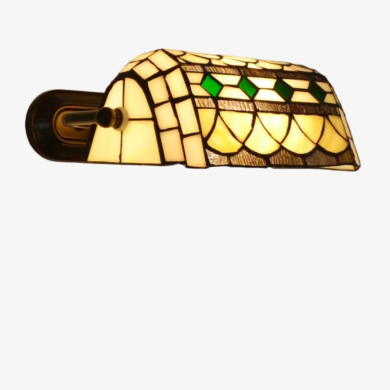 TF Tivanny Wandlamp met bloemenmotief en glas-in-lood - Tiffany-geïnspireerde wandlamp voor slaapkamer of hal HL3546