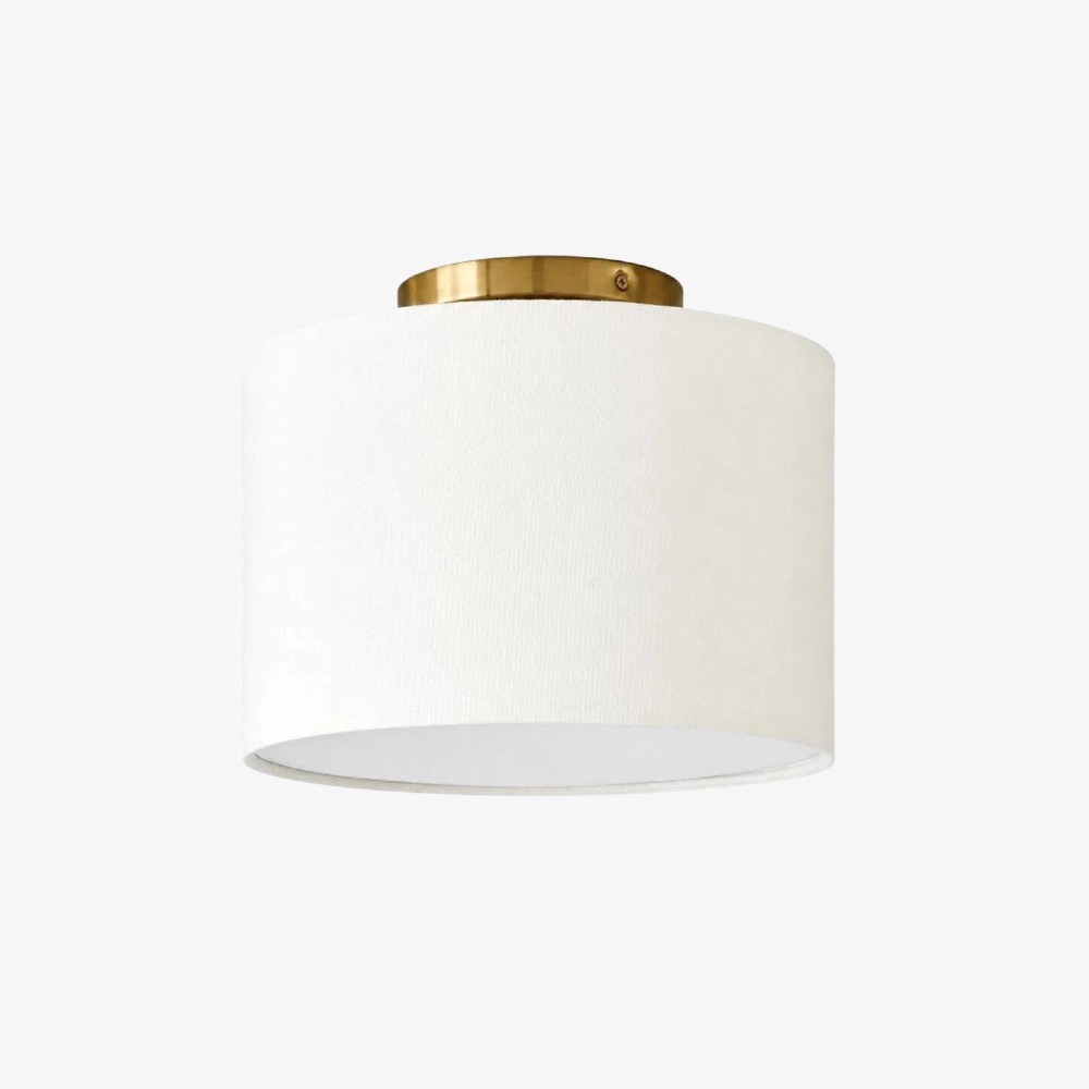 Jelvane Drum Flush Mount met stoffen kap HL1480