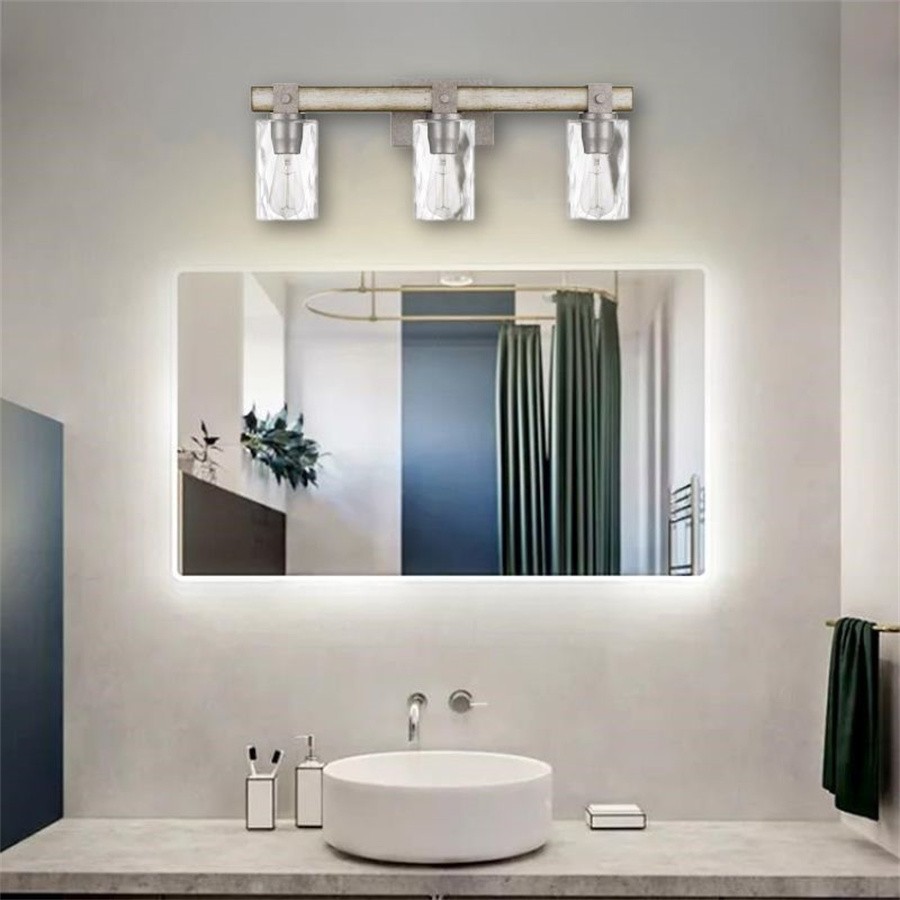 Antieke Cilindrische Glazen Industriële Wandlamp HL251