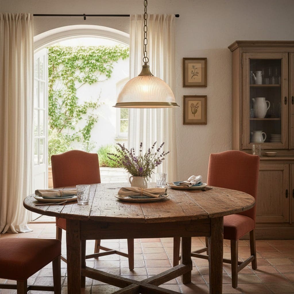 TF Vintora Hanglamp met geribbeld glas - Elegante metalen afwerking voor keukens, eetkamers en gangen HL2221