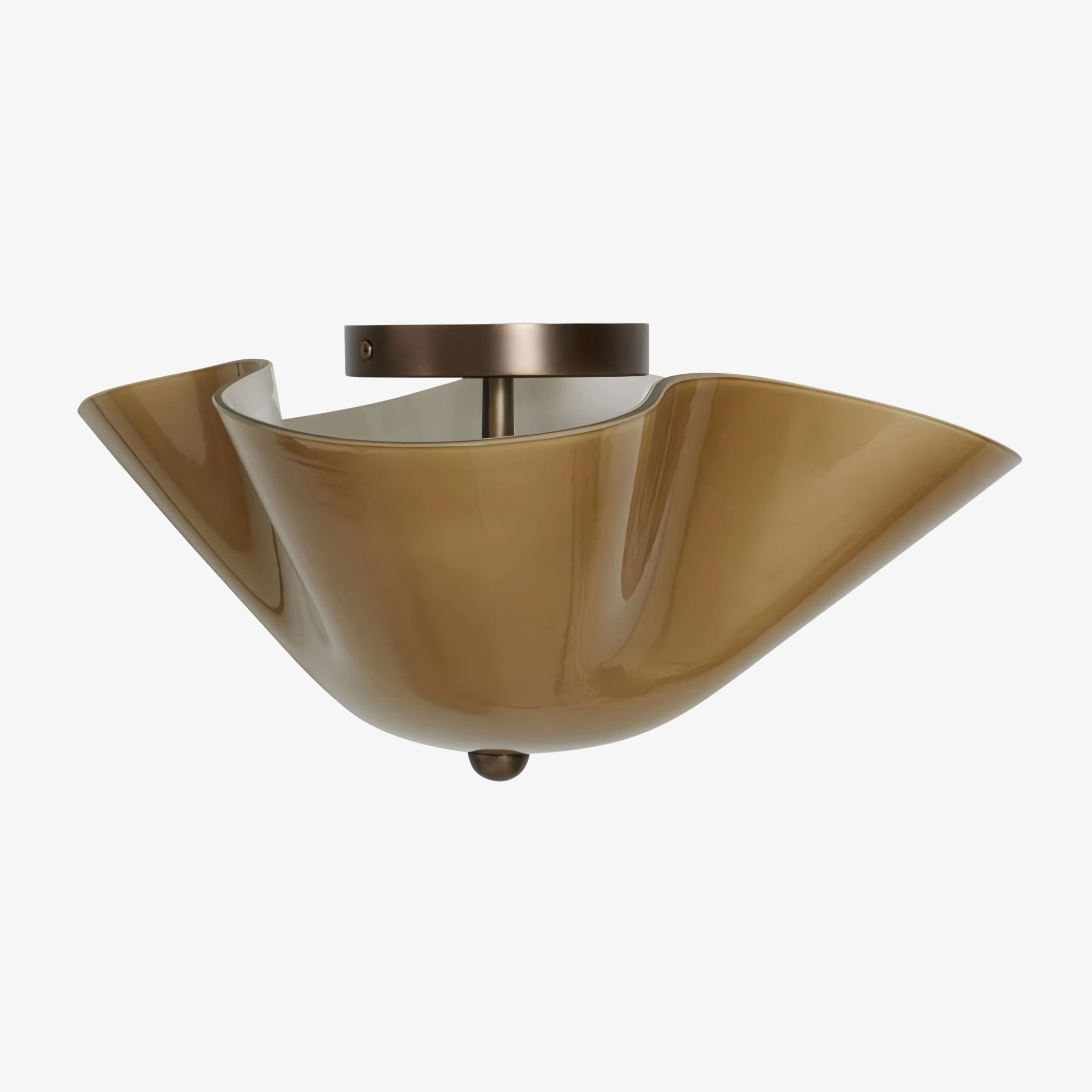 Bellina glazen plafondlamp - messing accent moderne armatuur HL1646