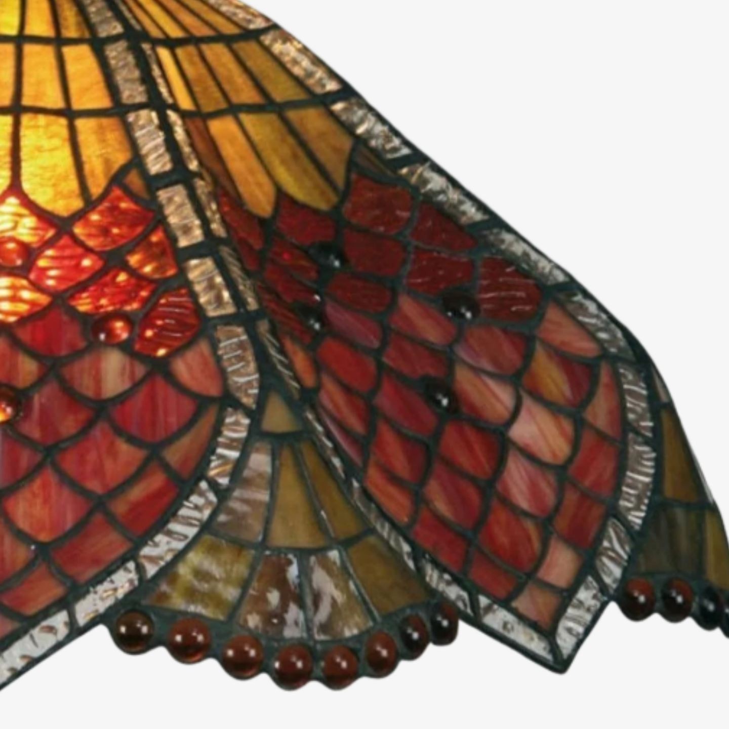 TF Orsino Vintage Art Deco Hanglamp - Verlichting van getextureerd glas voor slaapkamers en hallen HL2095