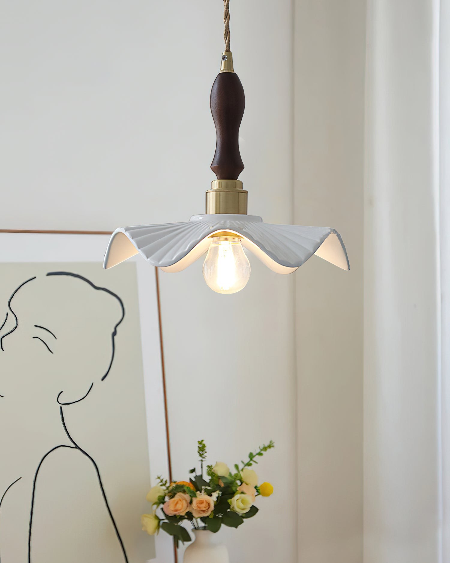 Keramische Wave Flower Hanglamp HL1131