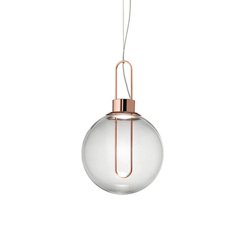 Hanglamp in bolvorm van helder glas HL651