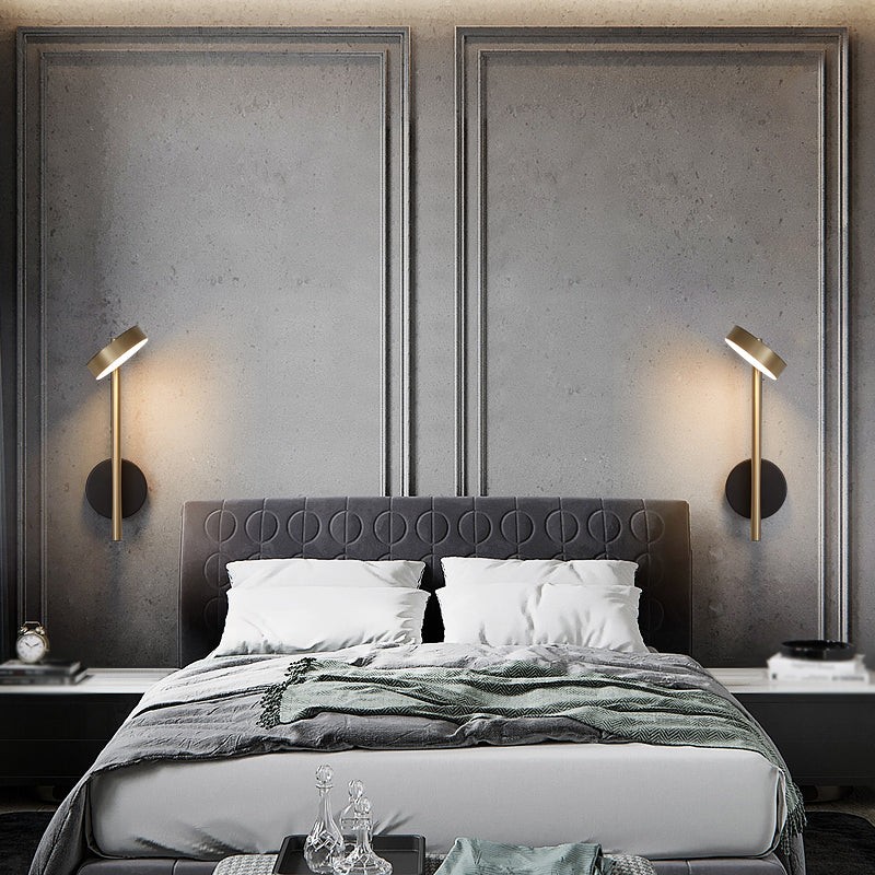 Italiaanse eenvoudige ronde metalen wandlamp HL453