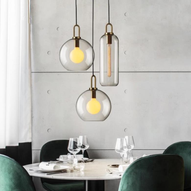 Moderne helder glas bollen fles Shade keuken hanger licht HL40