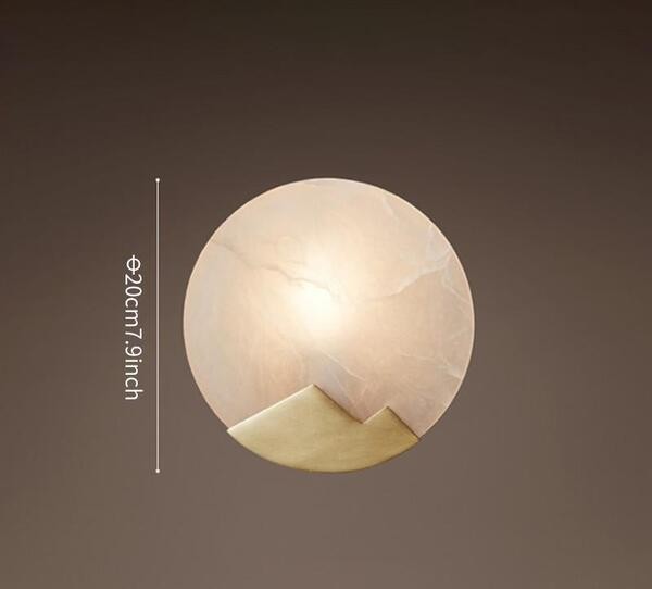 Zuiver Koper Marmeren Maan Wandlamp HL57