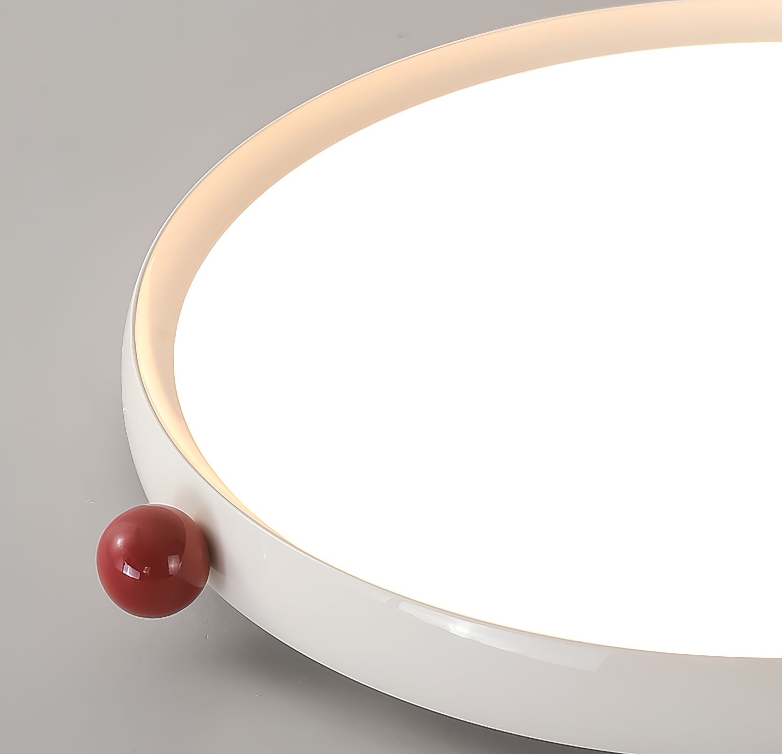 Minimalistische schijfvormige crèmekleurige ultradunne plafondlamp HL608