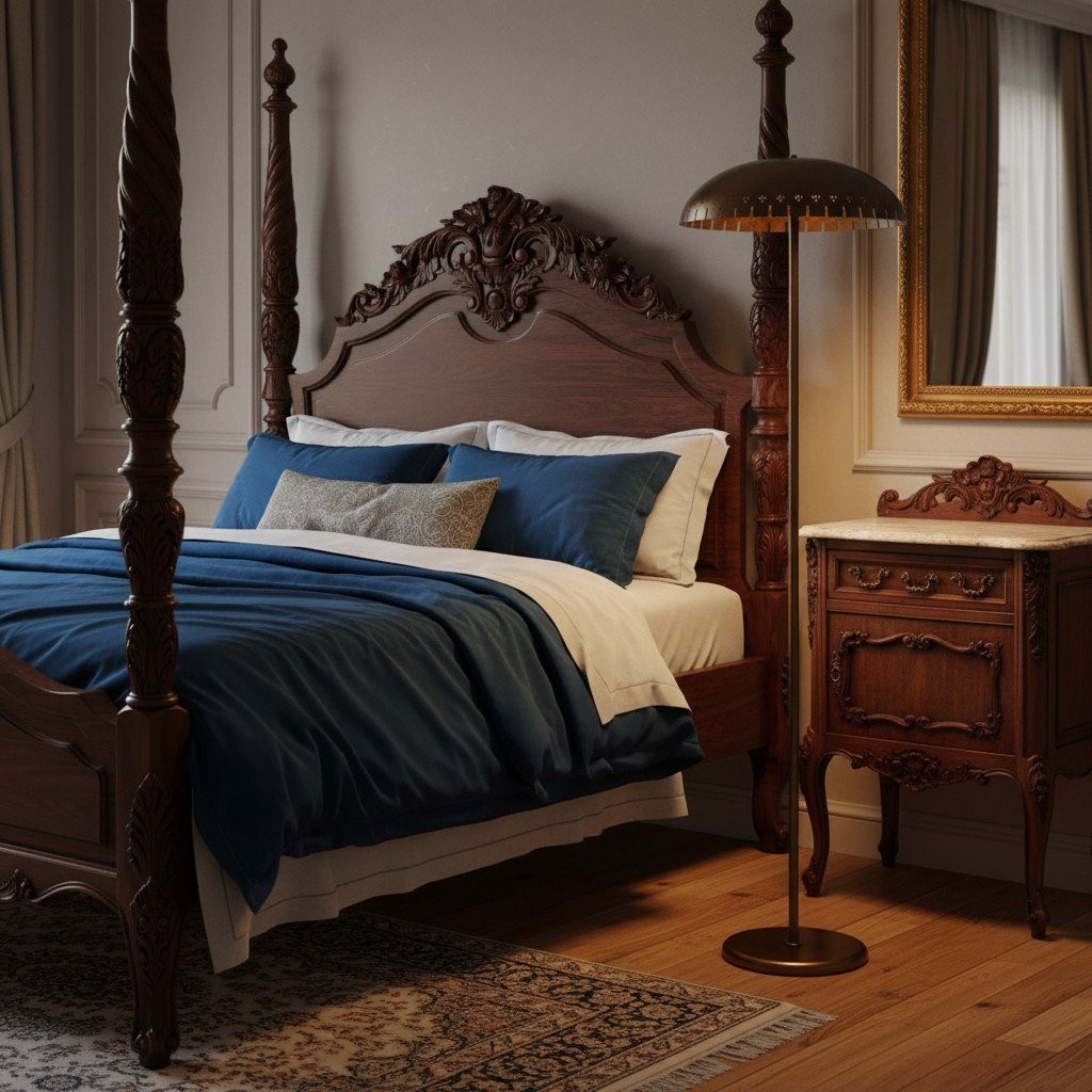 Lustrona metalen staande vloerlamp - moderne accentlamp met halfronde kap voor een stijlvolle inrichting van uw huis HL1855