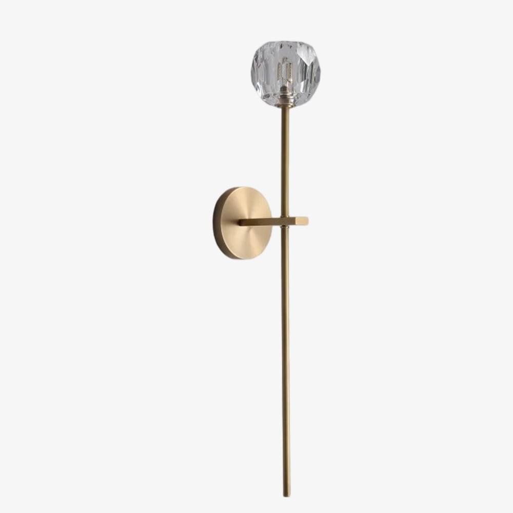 Luxe kristallen wandlamp - moderne wandlamp met messing frame HL1811