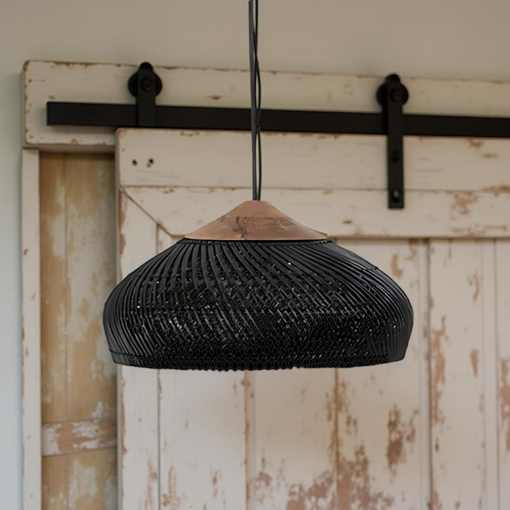 Retro Boheemse hanglamp van rotan HL3389