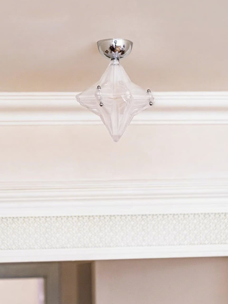 Art Deco Star Plafondlamp - Gematteerd glazen armatuur voor hal en entree - Astris Ceres HL1793