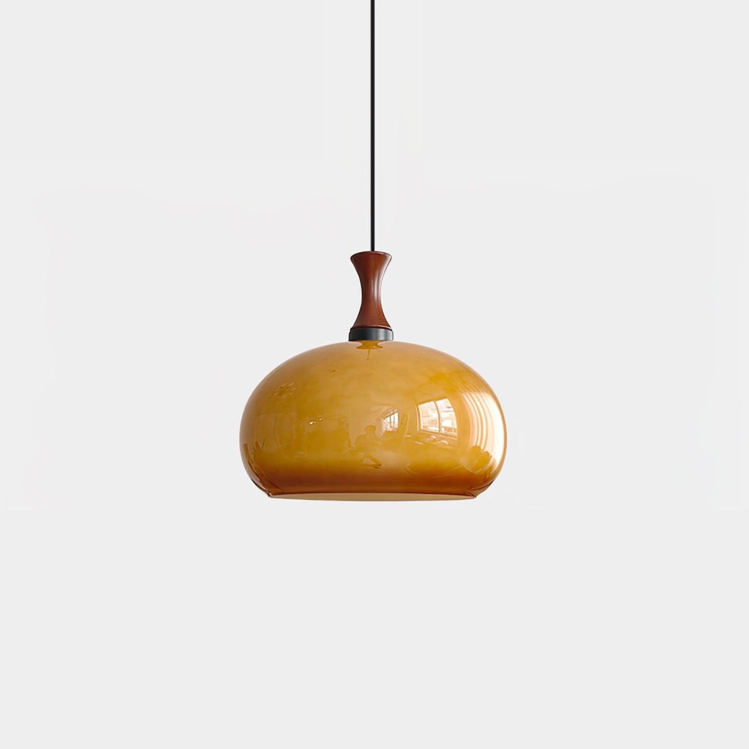 Bolvormige oranje praktische luxe hanglamp HL650