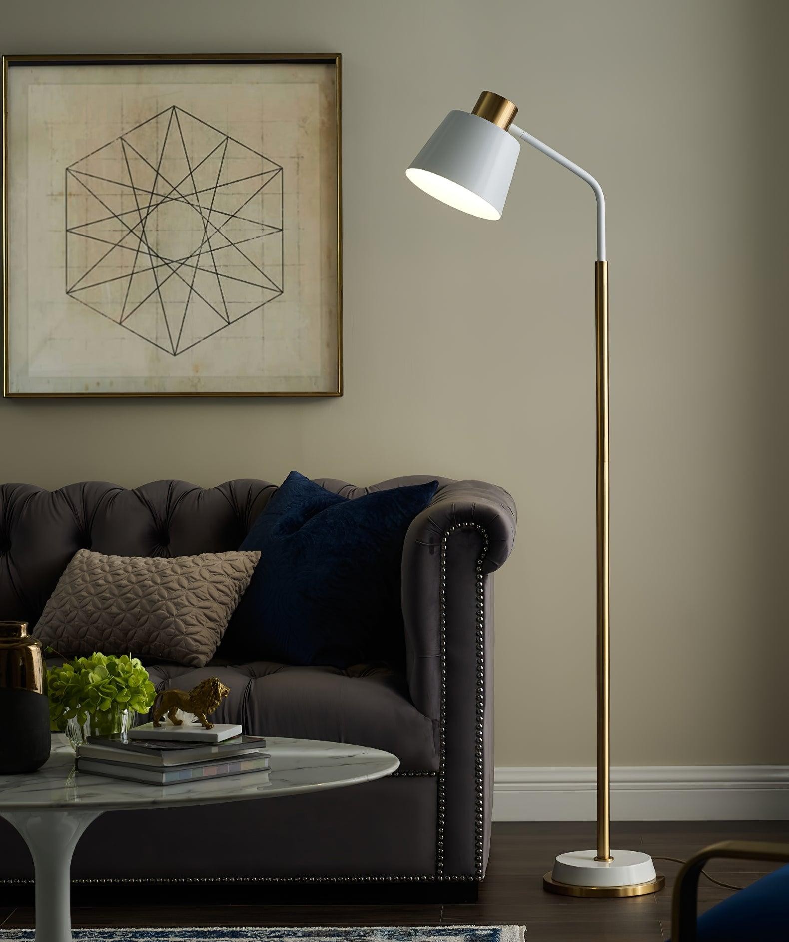 Moderne eenvoudige luxe metalen kleurblokkerende vloerlamp HL448