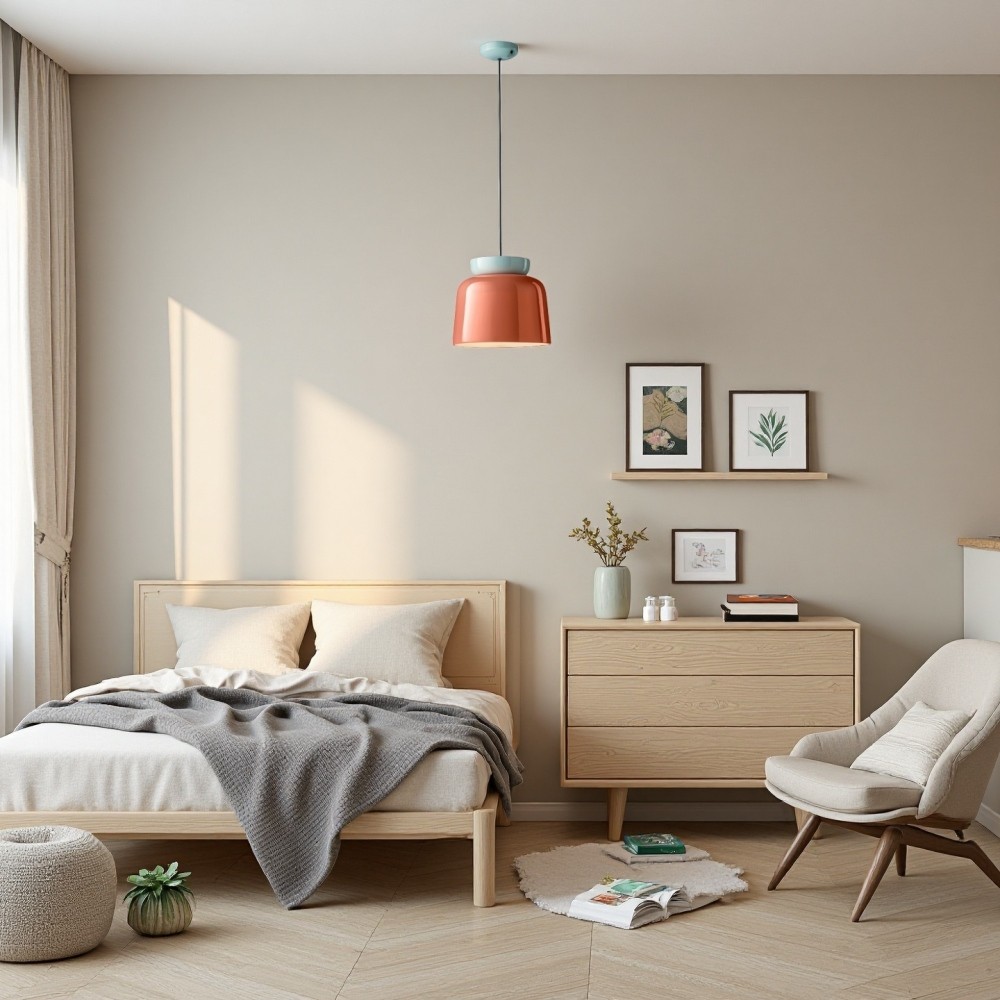 Kleurrijke komvormige Scandinavische hanglamp HL1019