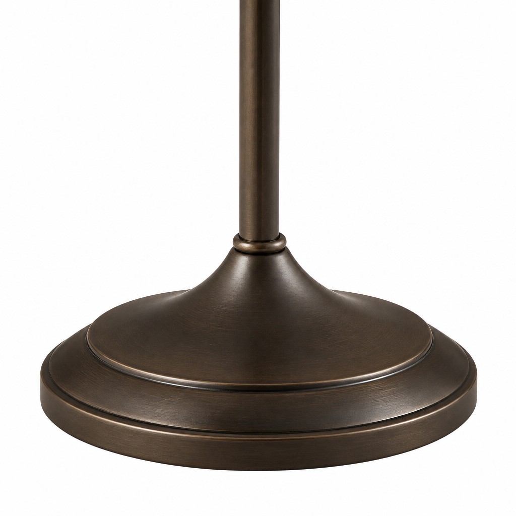 Veslin Elegante Vloerlamp met Bloemenmotief en Zwanenhals - Lamp met Bloemenmotief en Linnen Kap voor de Woonkamer HL3536