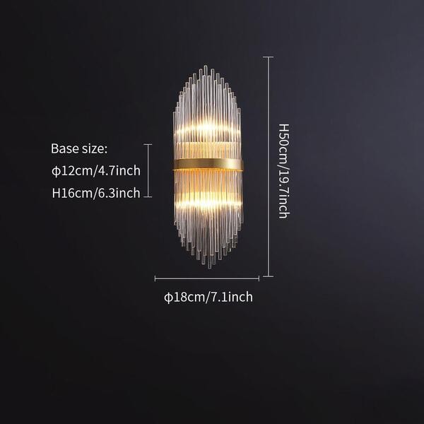 Crystal Ribbed Wandlamp