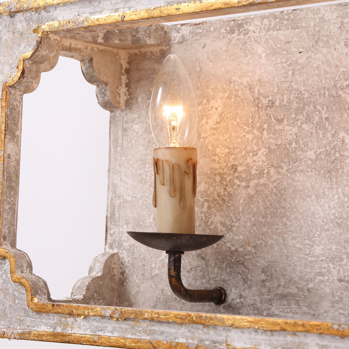 Boho rustieke kubusvormige wandlamp HL3183