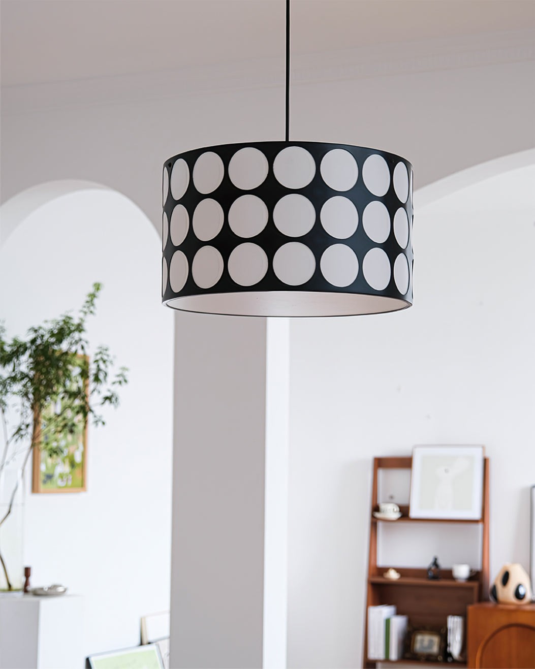 Moderne cilindrische hanglamp met stippen voor de slaapkamer HL1120
