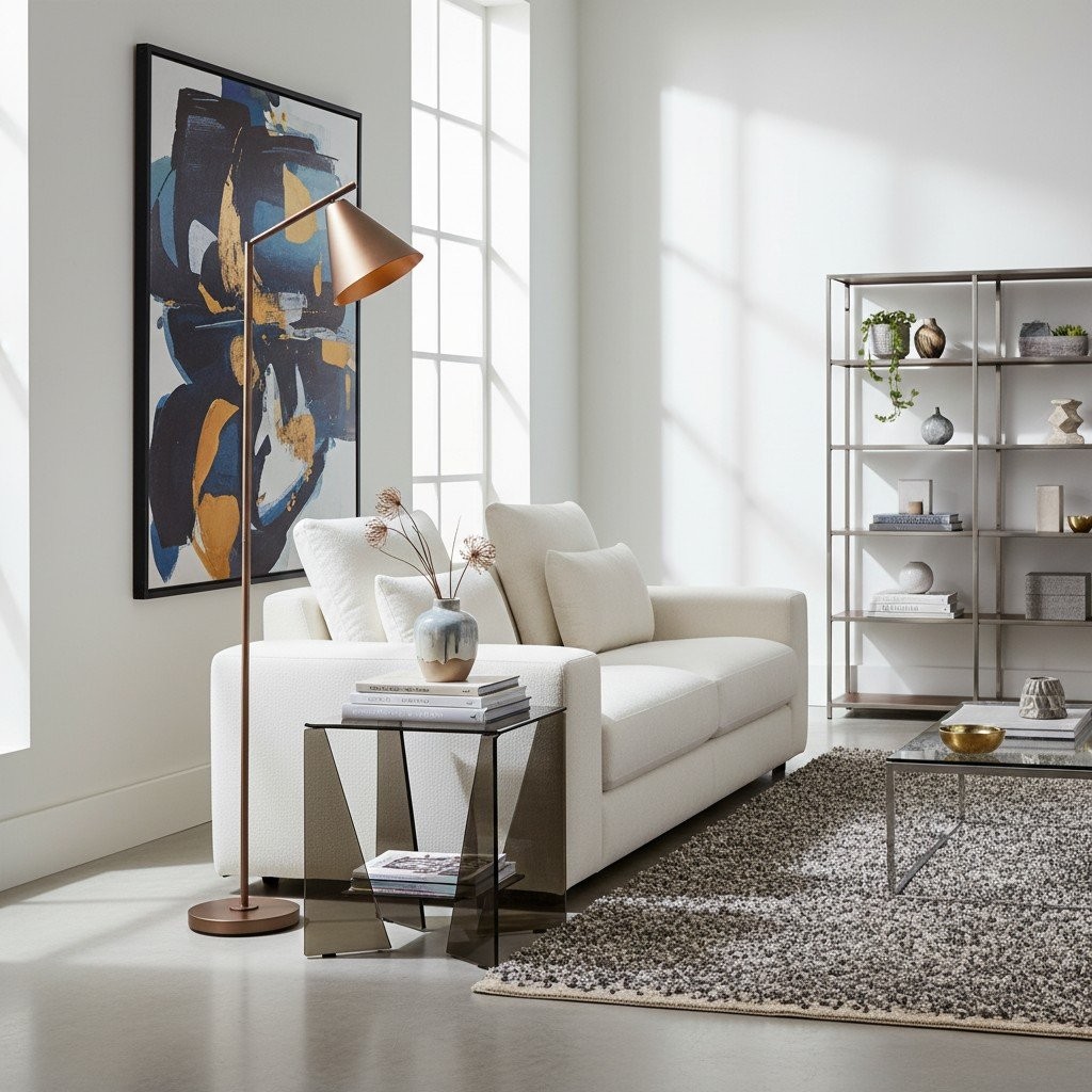 Oricone moderne vloerlamp met verstelbare arm - leeslamp in cape-stijl HL2196