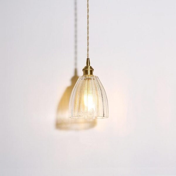 Antiek helder geribbeld glas Slaapkamer keuken hanglamp HL48