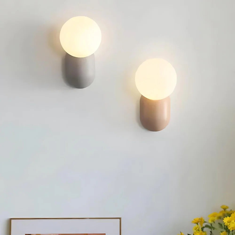 Luma Nordic glazen bolvormige wandlamp HL3337