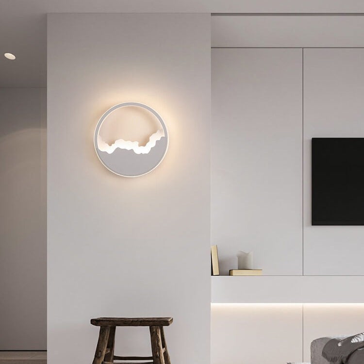 WaveGlow - Moderne ovale LED wandlamp van ijzer met een verfijnd golfdesign HL1212