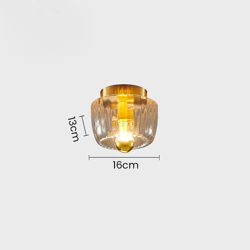 Clara Rays Moderne Plafondlamp van Messing en Glas HL3504