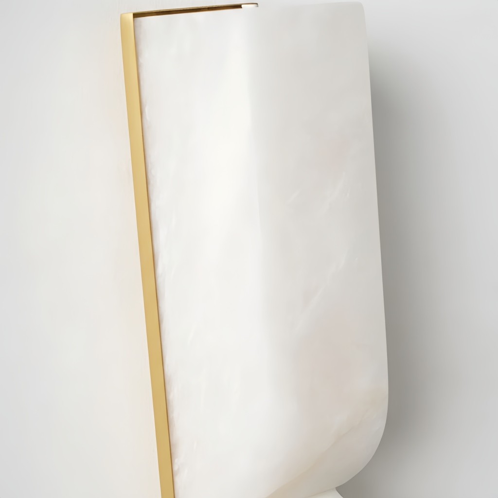Albesque gebogen wandlamp - Moderne albasten wandlamp voor slaapkamers en woonkamers HL2491
