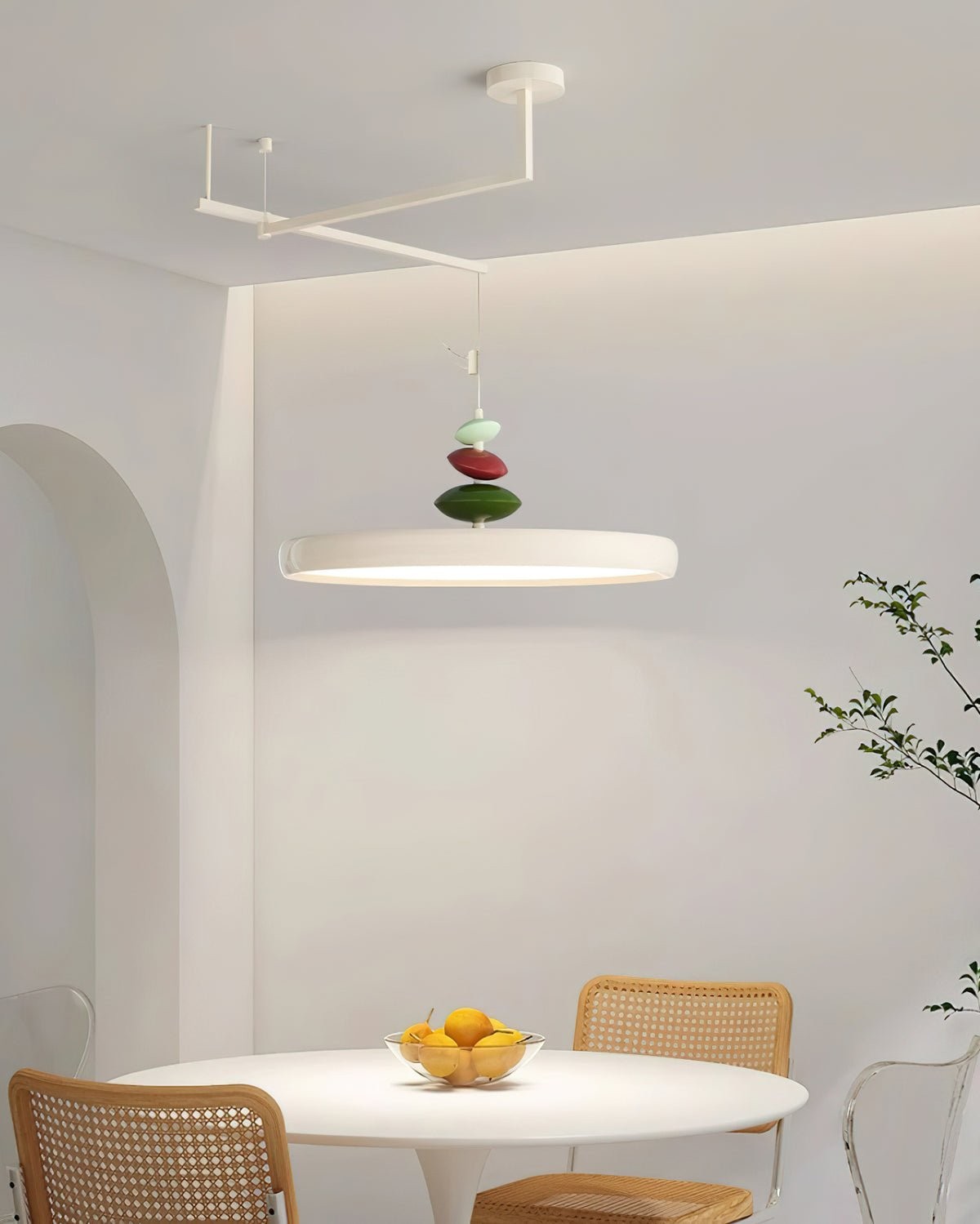 Hanglamp met zwenkarm van steen HL906