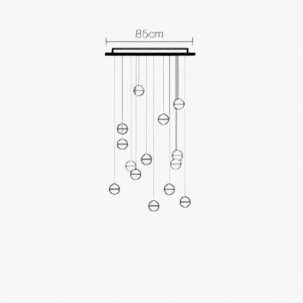 14.1M Glazen Bol Design Hanglamp