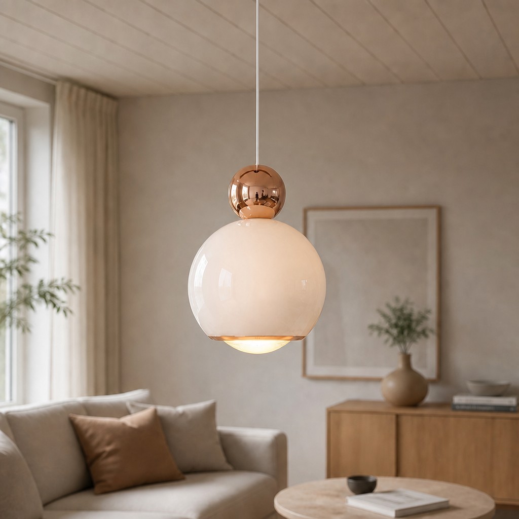 Glintap Crème Stijl Hanglamp - Verstelbare Lift Hanglamp met Touch Driekleurige LED HL3527