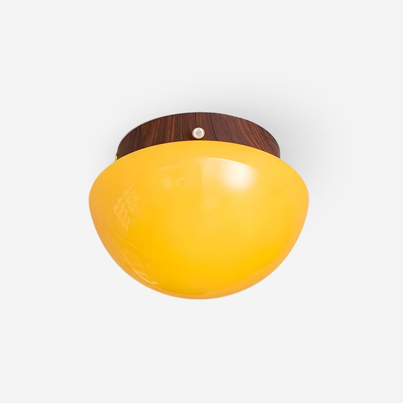 Honingkleurige koepelvormige plafondlamp HL2870