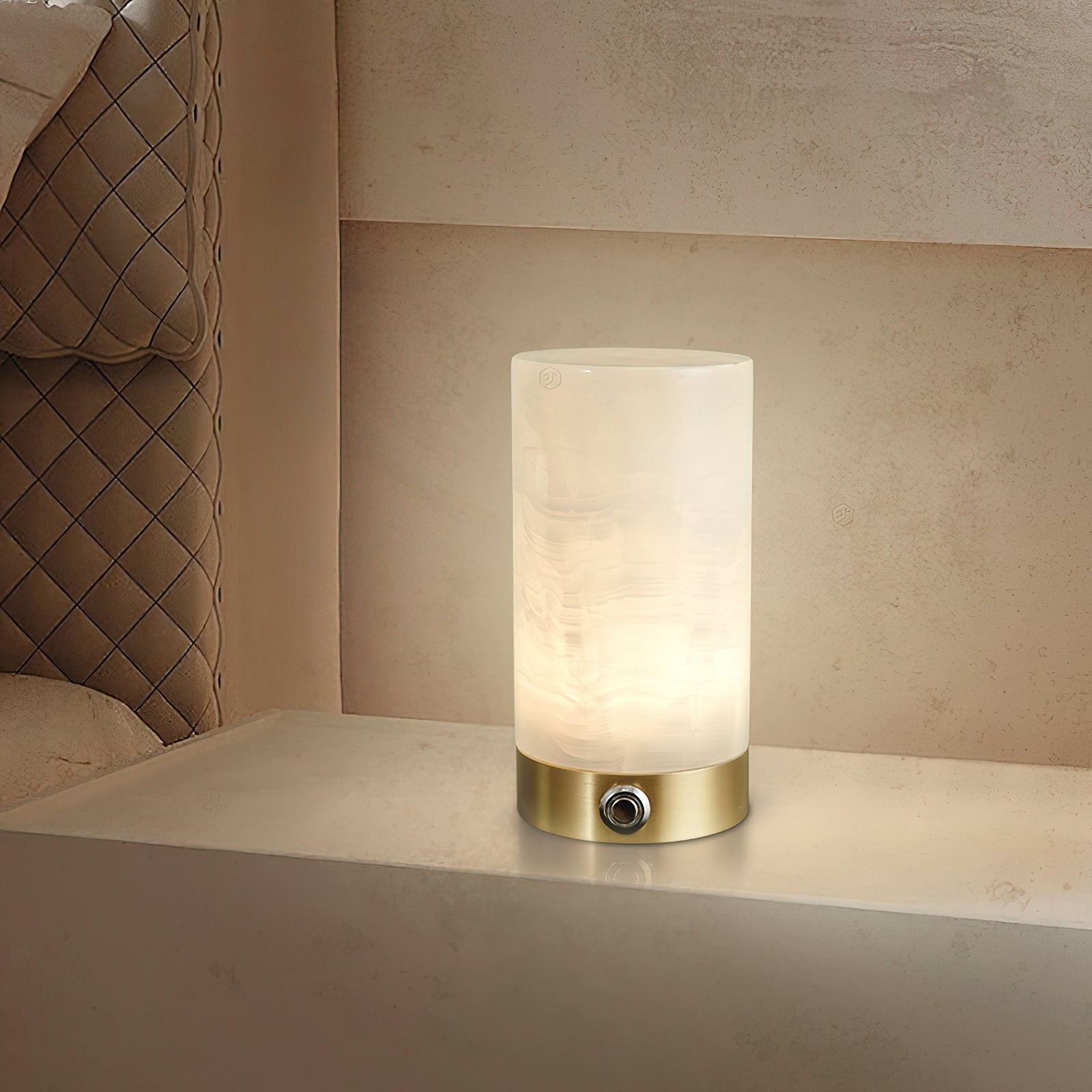 Totem alabaster tafellamp (ingebouwde batterij) HL3052