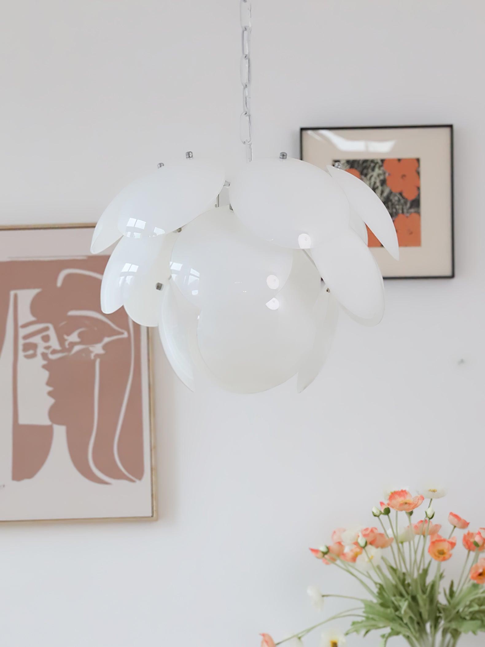 Luxe mode lichtgevende bloemblaadjes glazen kroonluchter HL581