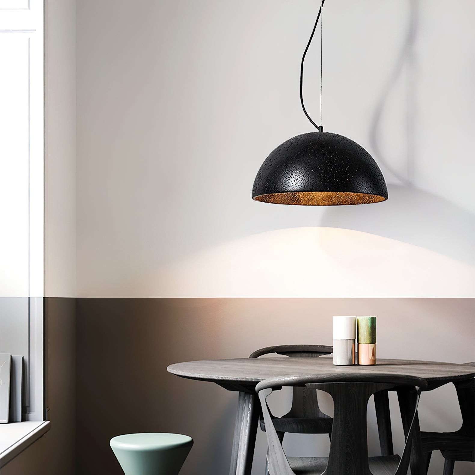 Travertine Creatieve Halfronde Hanglamp HL473