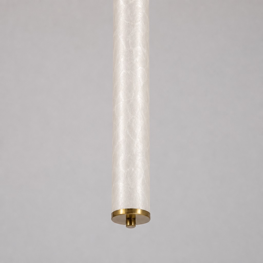 Nacrelith Capiz schelp cilinder messing hanglamp - Scandinavische slaapkamerverlichting HL3547