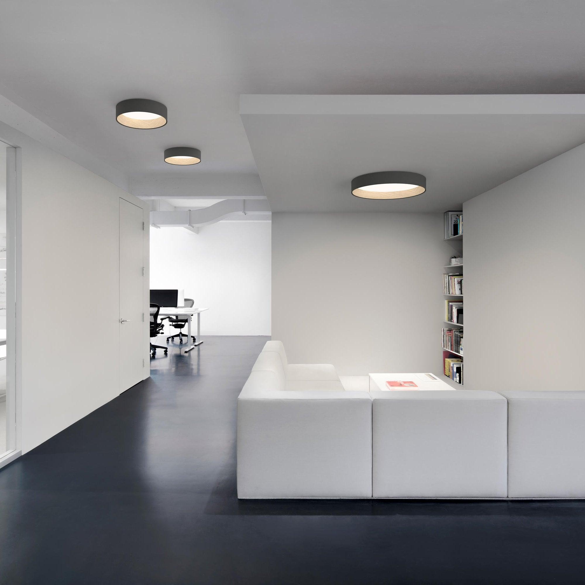 Japanse minimalistische creatieve ronde LED-plafondlamp met houtnerf HL759