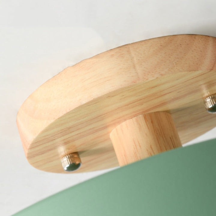 Scandinavische Macaroon Houten Ronde Plafondlamp HL152