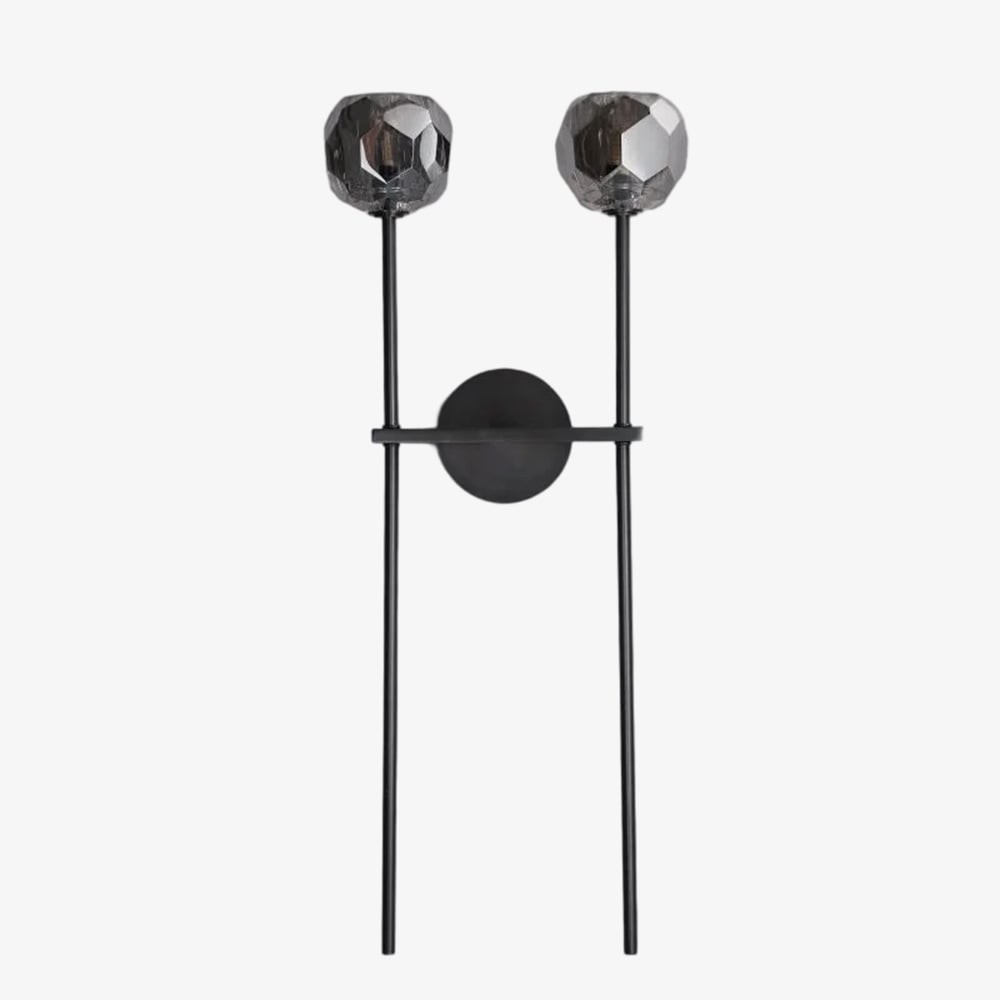 Luxe kristallen wandlamp - moderne wandlamp met messing frame HL1811