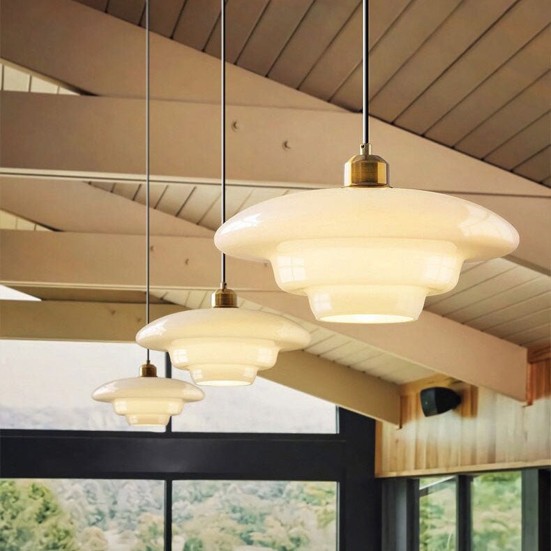 Art Deco Glazen Hanglamp - Elegante Sculpturale Hanglamp Voor Eetkamer en Keuken HL190