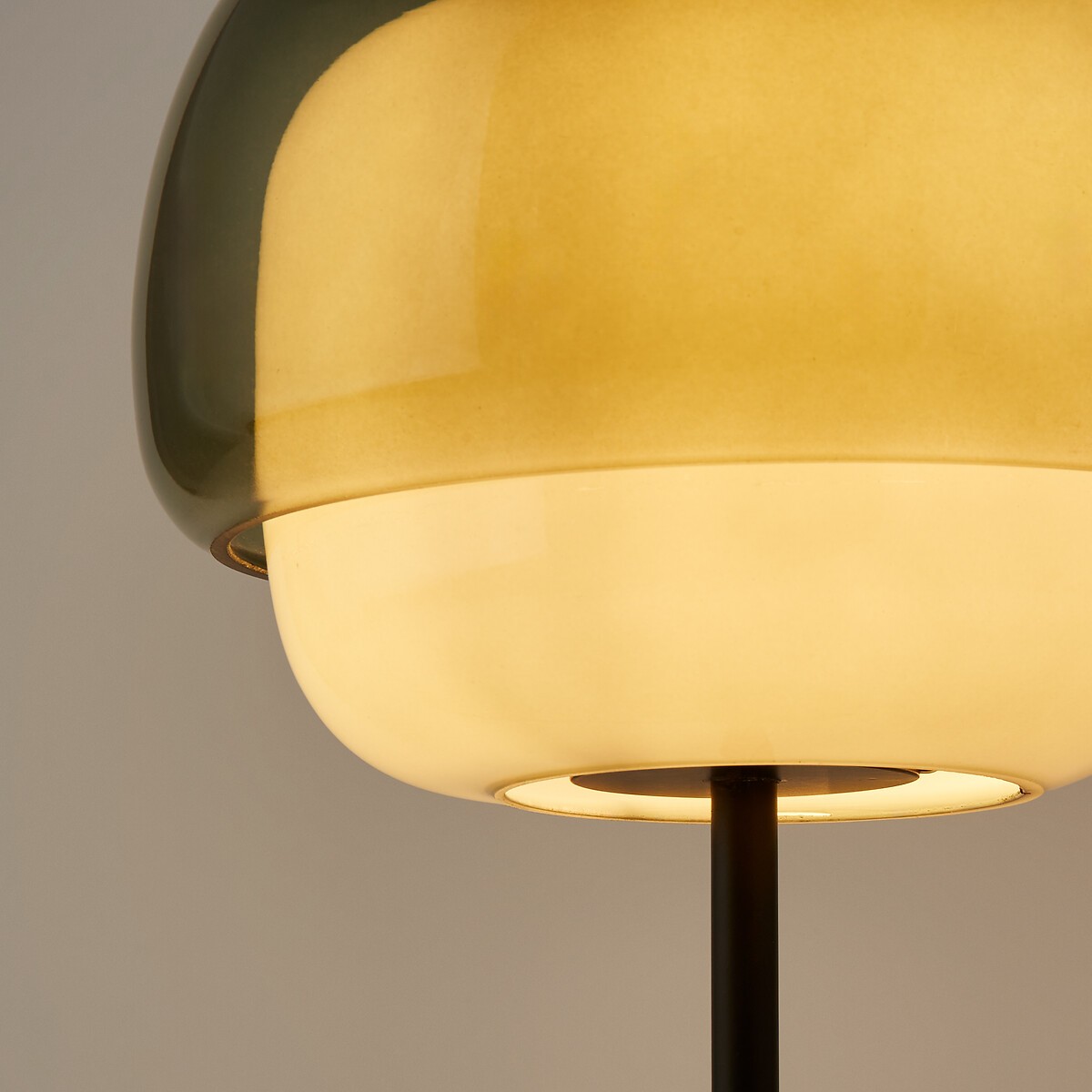 Clinco Dome Tafellamp van Gekleurd Glas - Retro Paddenstoelvormige Nachtlamp voor de Slaapkamer HL1095