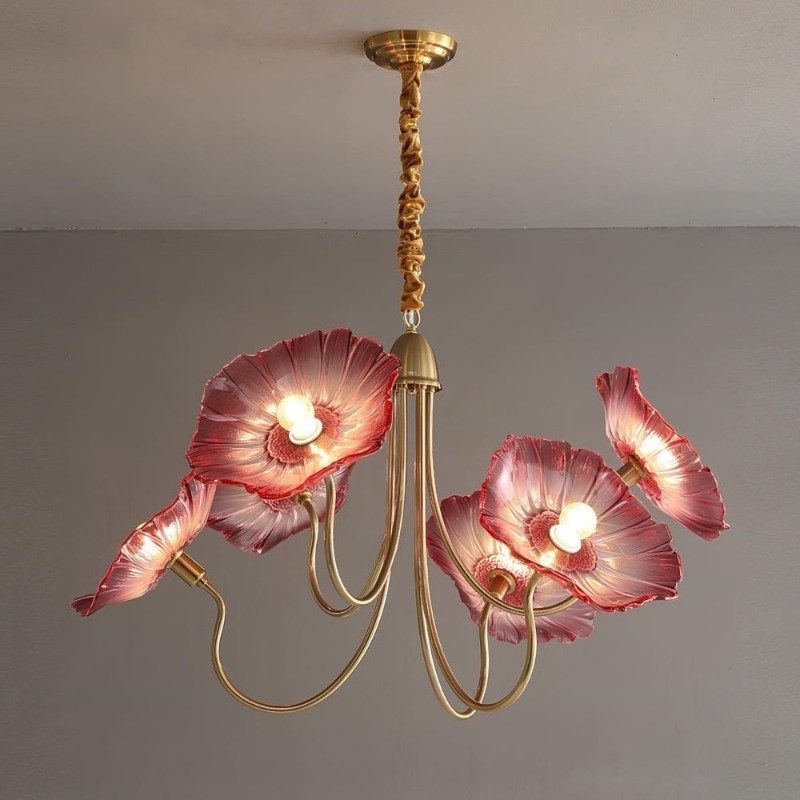 Nordic Lotusblad Glazen Bloem Hanglamp HL277