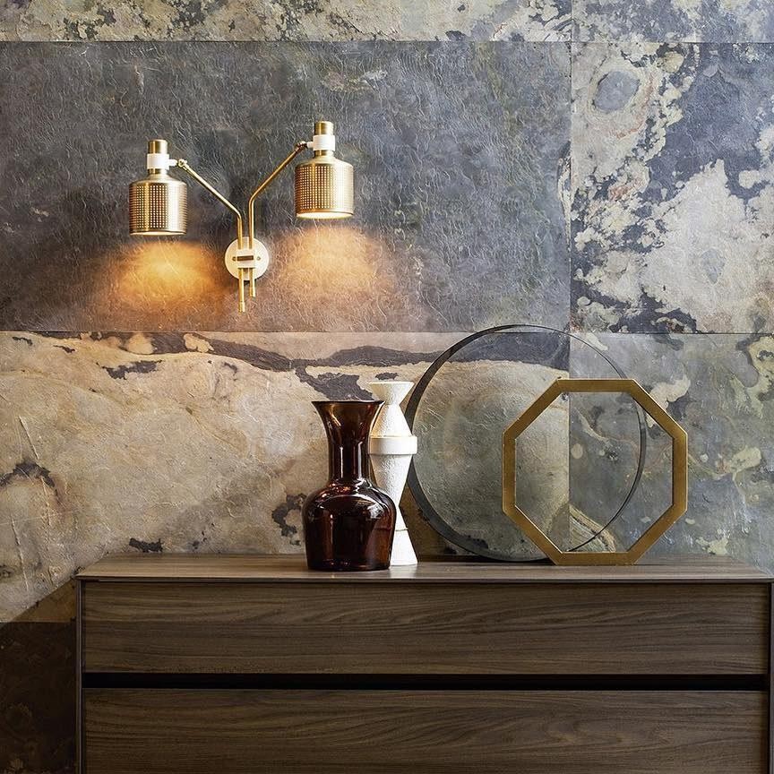 Nordic Brass verstelbare Riddle wandlamp HL1272