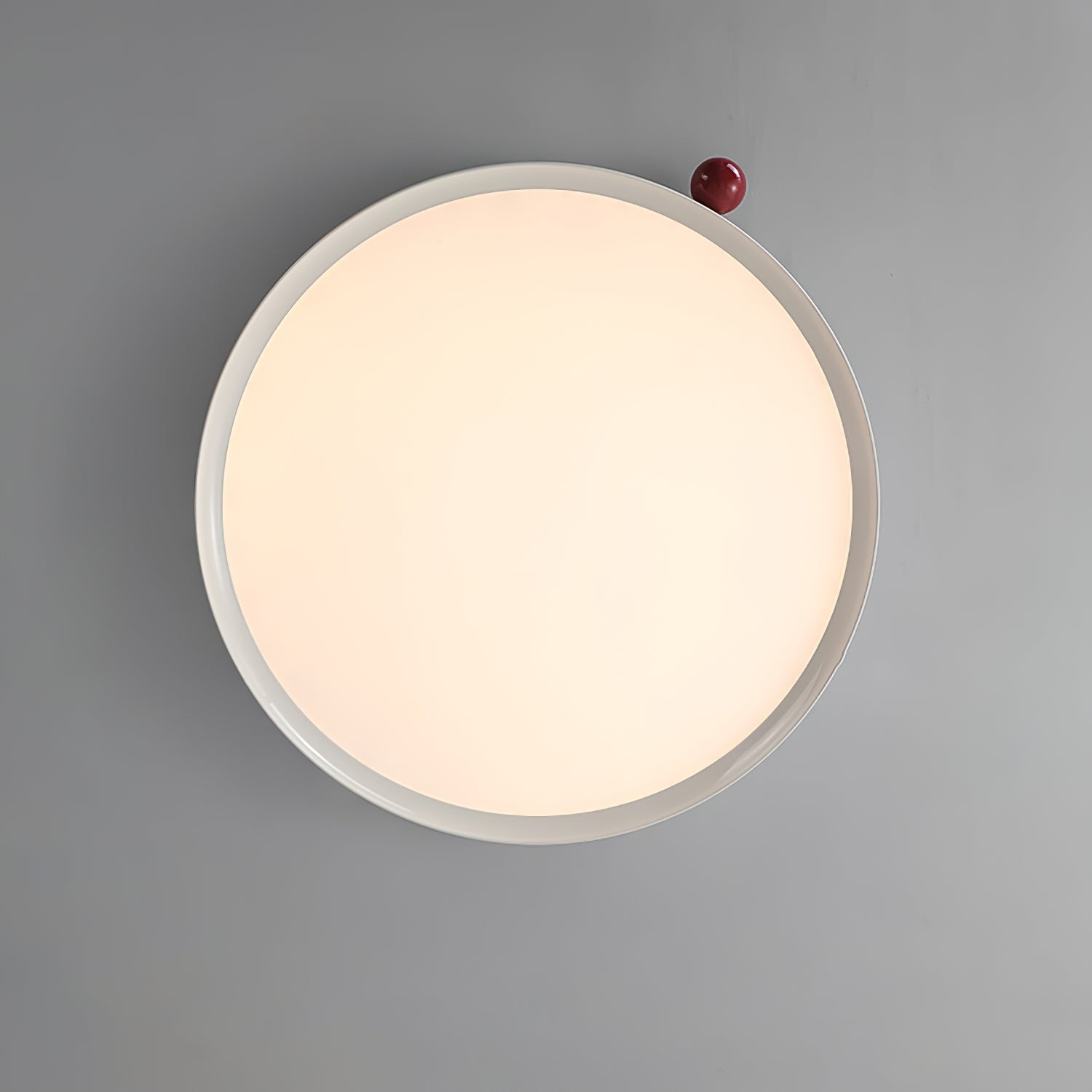 Minimalistische schijfvormige crèmekleurige ultradunne plafondlamp HL608