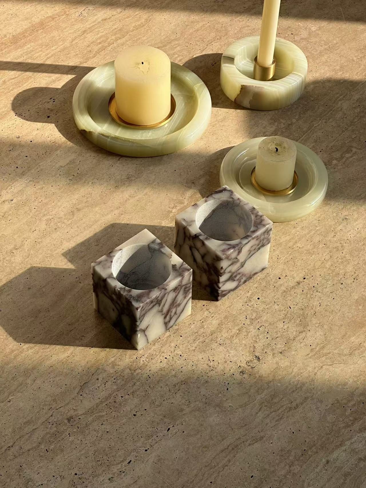 Kubusvormige marmeren tafellamp HL3127