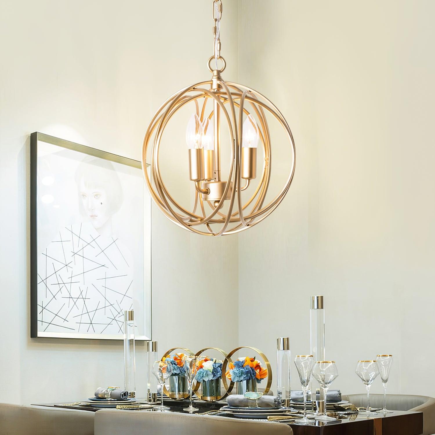 Holle metalen lijn retro hanglamp HL657