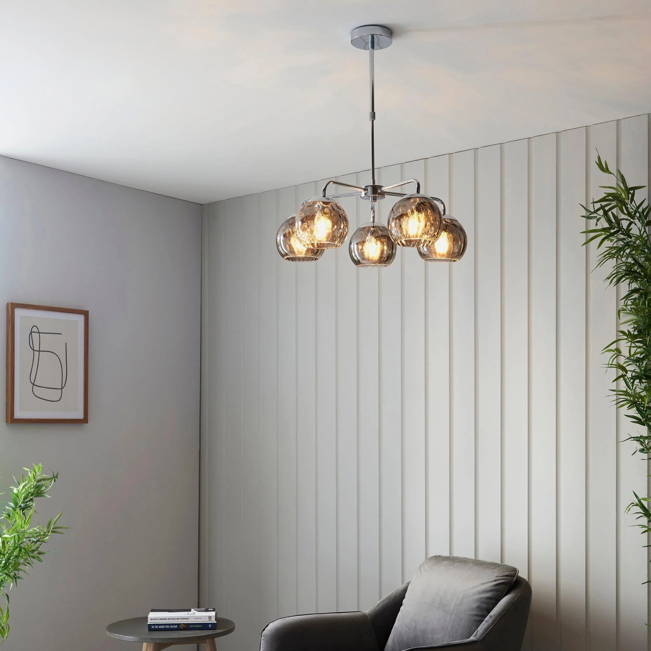 Tracian Glass Mid-Century Modern Globe Hanglamp voor de Eetkamer HL2041