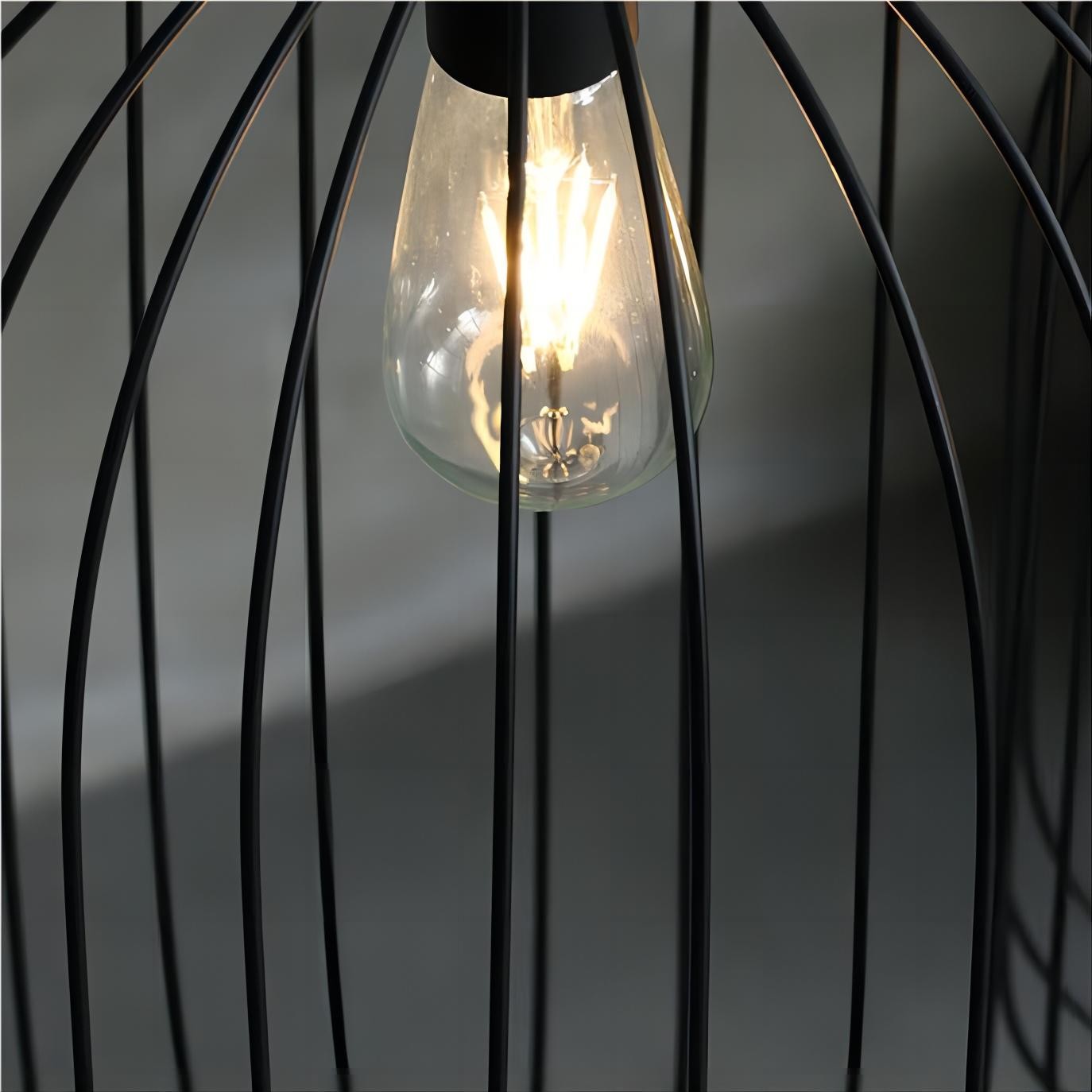 Industriële ijzeren streep kooivloerlamp HL128